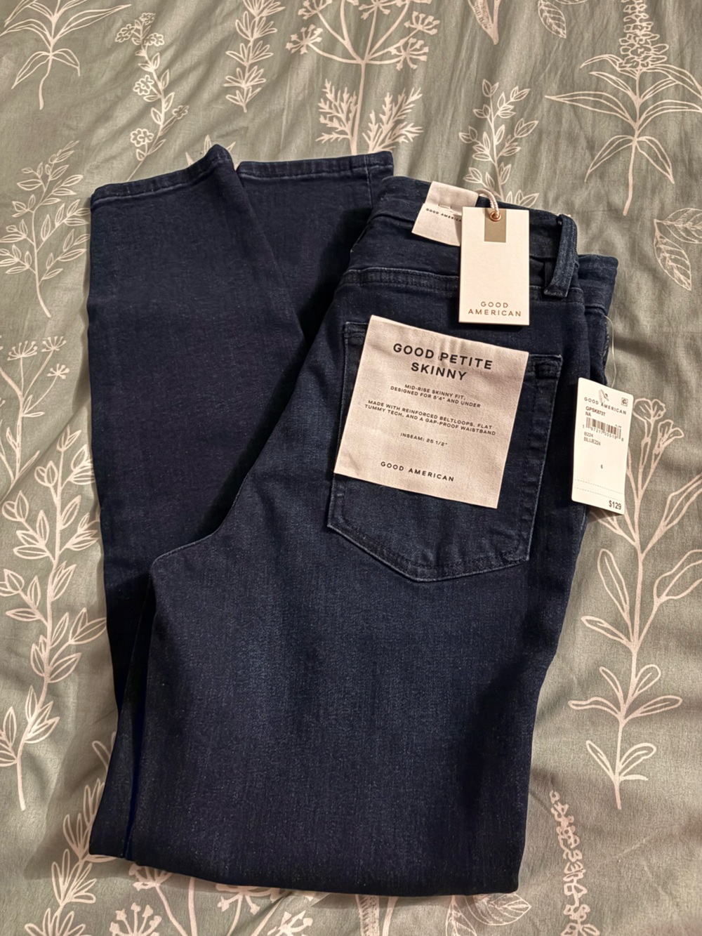 Good American Petite Skinny Jeans - Deep Indigo Blue